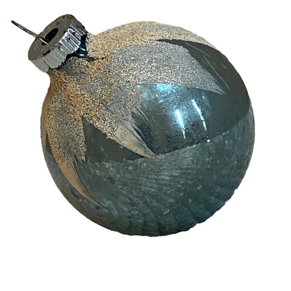 Vintage SHINY BRITE Mercury Glass Christmas Tree Ornament Frosted Bulb - Picture 5 of 6